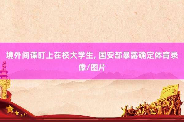 境外间谍盯上在校大学生, 国安部暴露确定体育录像/图片