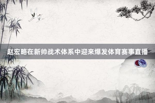赵宏略在新帅战术体系中迎来爆发体育赛事直播