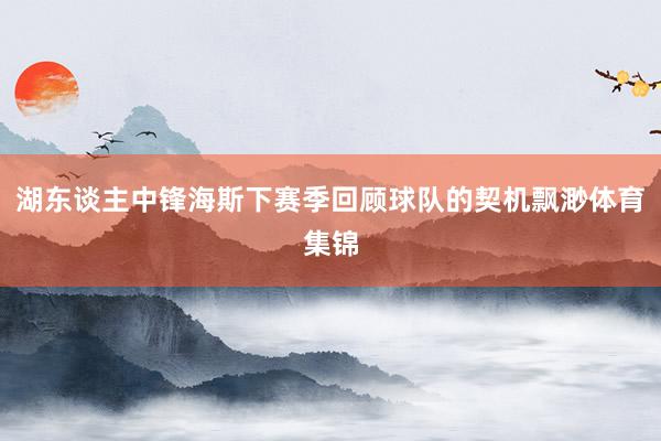湖东谈主中锋海斯下赛季回顾球队的契机飘渺体育集锦