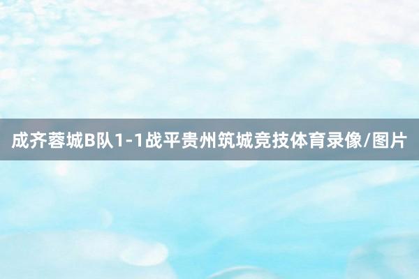 成齐蓉城B队1-1战平贵州筑城竞技体育录像/图片