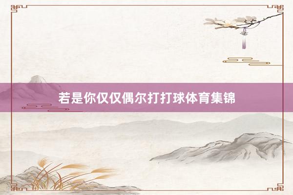 若是你仅仅偶尔打打球体育集锦