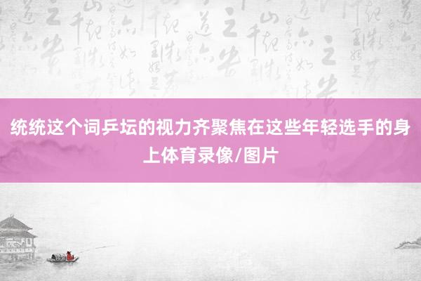 统统这个词乒坛的视力齐聚焦在这些年轻选手的身上体育录像/图片