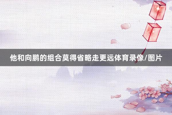 他和向鹏的组合莫得省略走更远体育录像/图片
