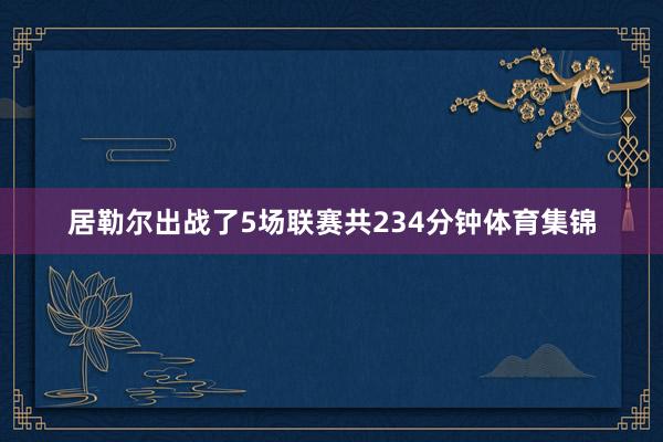 居勒尔出战了5场联赛共234分钟体育集锦