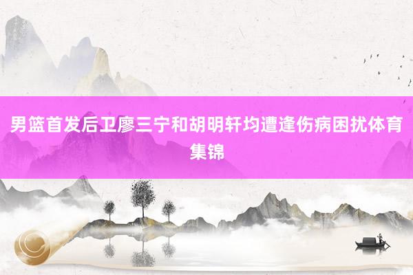 男篮首发后卫廖三宁和胡明轩均遭逢伤病困扰体育集锦