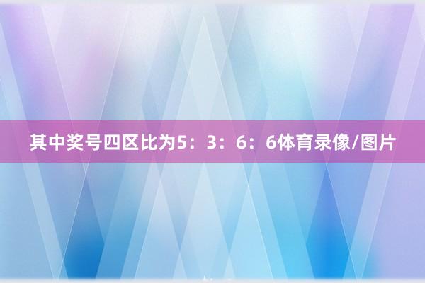 其中奖号四区比为5：3：6：6体育录像/图片