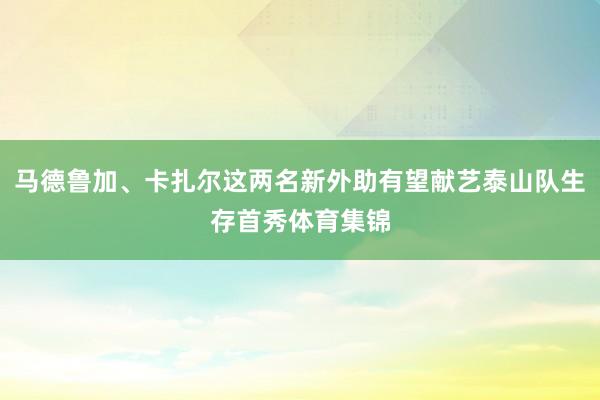 马德鲁加、卡扎尔这两名新外助有望献艺泰山队生存首秀体育集锦
