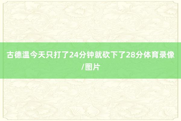 古德温今天只打了24分钟就砍下了28分体育录像/图片