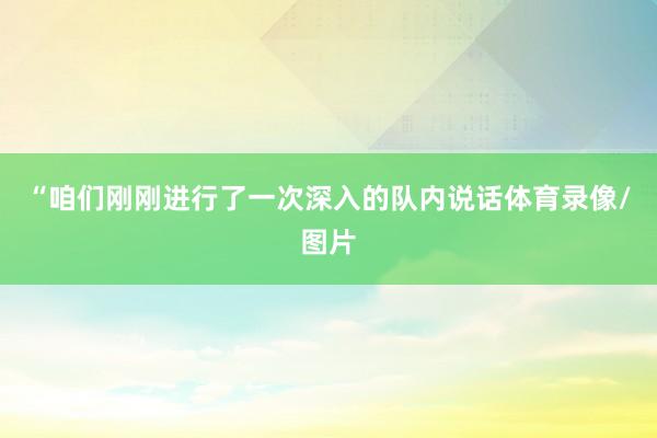 “咱们刚刚进行了一次深入的队内说话体育录像/图片