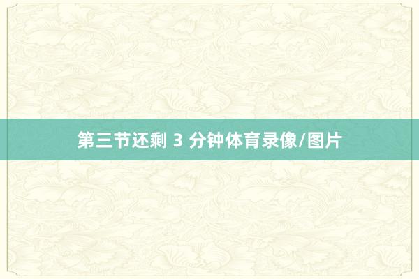 第三节还剩 3 分钟体育录像/图片
