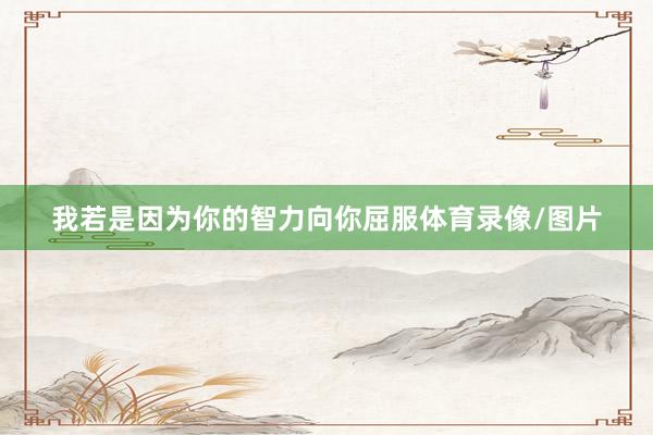 我若是因为你的智力向你屈服体育录像/图片