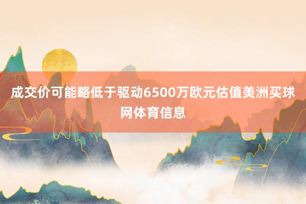 成交价可能略低于驱动6500万欧元估值美洲买球网体育信息