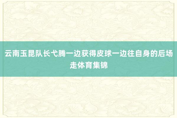 云南玉昆队长弋腾一边获得皮球一边往自身的后场走体育集锦