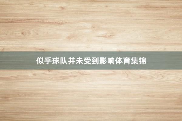 似乎球队并未受到影响体育集锦