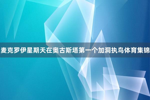 麦克罗伊星期天在奥古斯塔第一个加洞执鸟体育集锦