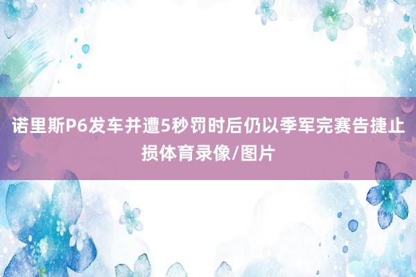 诺里斯P6发车并遭5秒罚时后仍以季军完赛告捷止损体育录像/图片