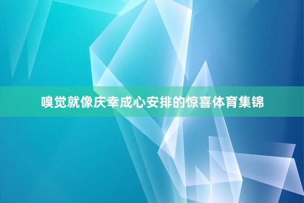 嗅觉就像庆幸成心安排的惊喜体育集锦