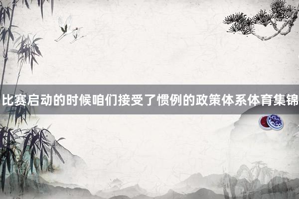 比赛启动的时候咱们接受了惯例的政策体系体育集锦