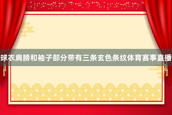 球衣肩膀和袖子部分带有三条玄色条纹体育赛事直播
