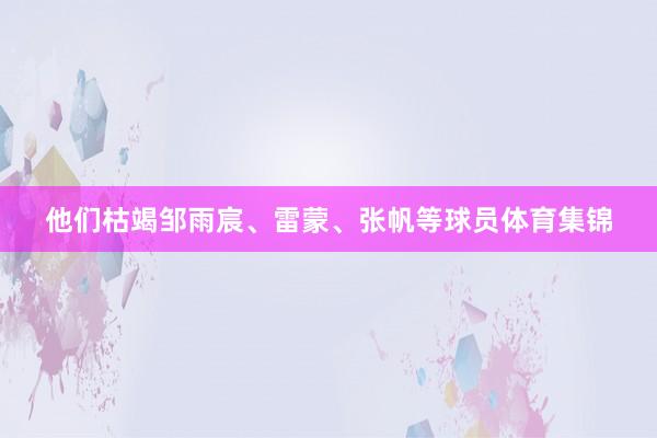 他们枯竭邹雨宸、雷蒙、张帆等球员体育集锦
