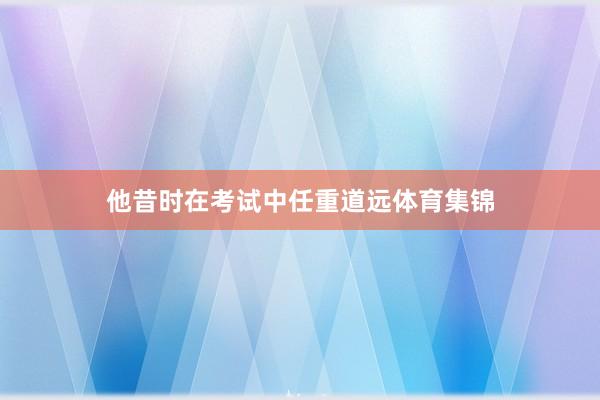 他昔时在考试中任重道远体育集锦