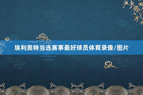 埃利奥特当选赛事最好球员体育录像/图片