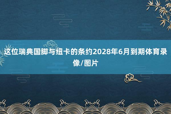 这位瑞典国脚与纽卡的条约2028年6月到期体育录像/图片