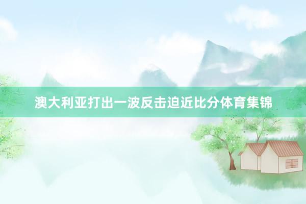 澳大利亚打出一波反击迫近比分体育集锦