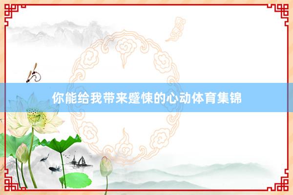 你能给我带来蹙悚的心动体育集锦