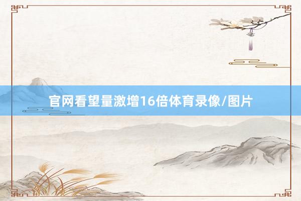 官网看望量激增16倍体育录像/图片