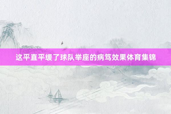 这平直平缓了球队举座的病笃效果体育集锦