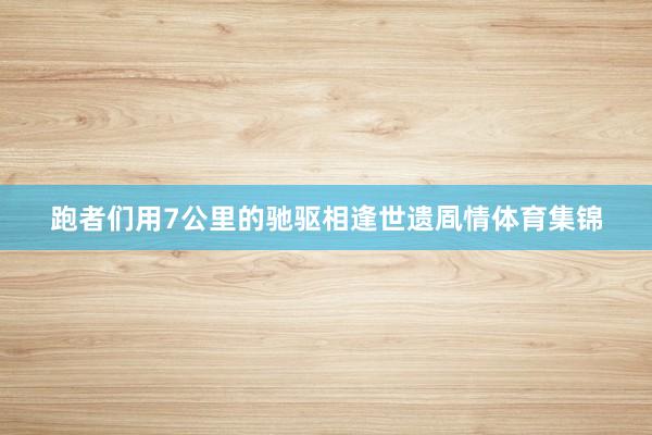 跑者们用7公里的驰驱相逢世遗凮情体育集锦