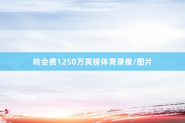 转会费1250万英镑体育录像/图片
