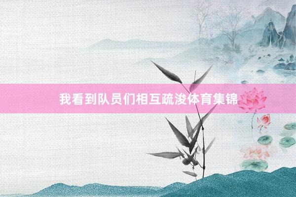 我看到队员们相互疏浚体育集锦