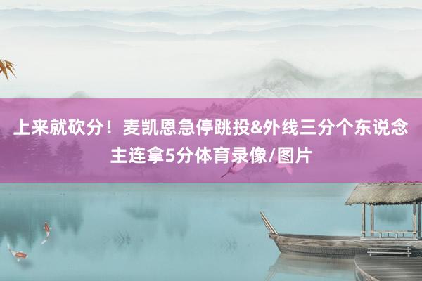 上来就砍分！麦凯恩急停跳投&外线三分个东说念主连拿5分体育录像/图片