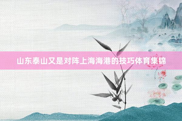山东泰山又是对阵上海海港的技巧体育集锦