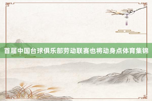 首届中国台球俱乐部劳动联赛也将动身点体育集锦