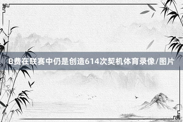 B费在联赛中仍是创造614次契机体育录像/图片