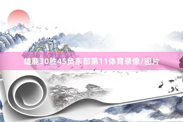 雄鹿30胜45负东部第11体育录像/图片