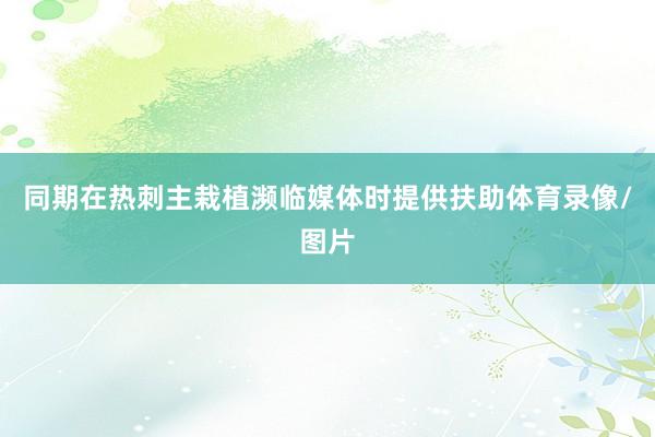 同期在热刺主栽植濒临媒体时提供扶助体育录像/图片