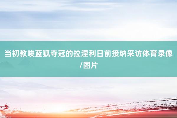 当初教唆蓝狐夺冠的拉涅利日前接纳采访体育录像/图片