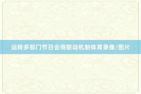 运转多部门节日会商联动机制体育录像/图片