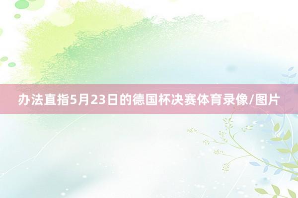 办法直指5月23日的德国杯决赛体育录像/图片