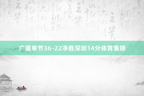 广厦单节36-22净胜深圳14分体育集锦