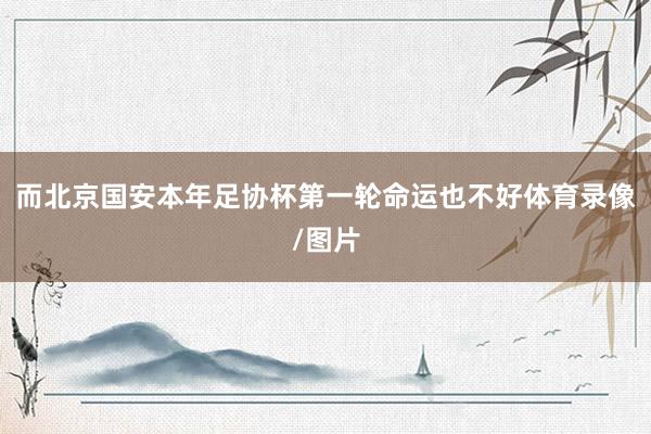 而北京国安本年足协杯第一轮命运也不好体育录像/图片