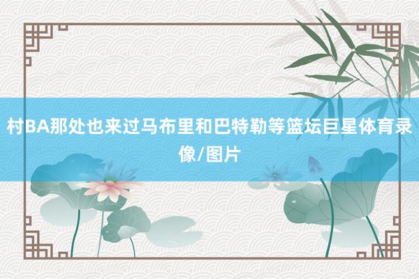村BA那处也来过马布里和巴特勒等篮坛巨星体育录像/图片